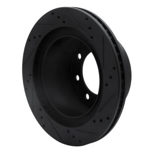 Dodge Ram 4000 Brake Rotor (1) - Rear Left - R1 Concepts - Drilled & Slotted - Black - `03-`08